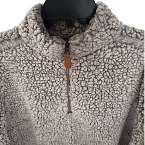 Simply Southern Sherpa 1/4 Zip Gray Large